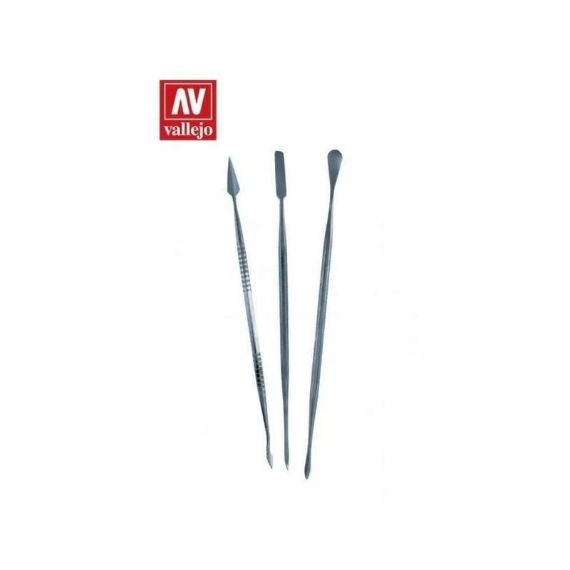 VALLEJO HOBBY TOOLS - SET OF 3 S/S CARVERS - AVT02002