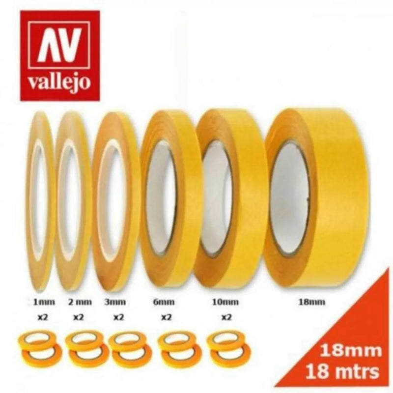 Acrylicos Vallejo VJP07003 2 Mm X 18m Twin Masking Tape - AVT07003