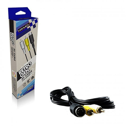 RETRO-BIT 6 FEET S- VIDEO RCA AV CABLE FOR SEGA GENESIS 1 - 21H30DH