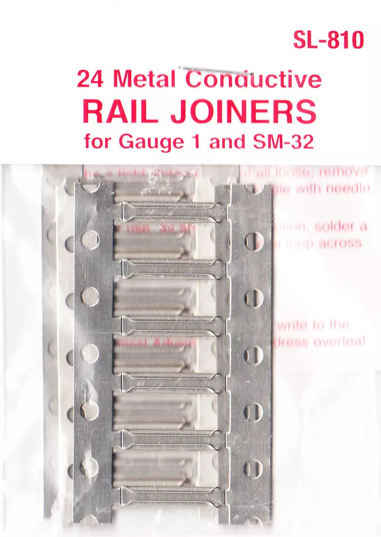 PECO RAIL JOINERS GAUGE 1 - METAL CONDUCTIVE - SL-810