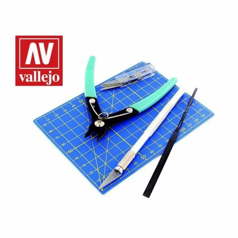 VALLEJO TOOLS 9PC PLASTIC MODELLING TOOL SET - AVT11001