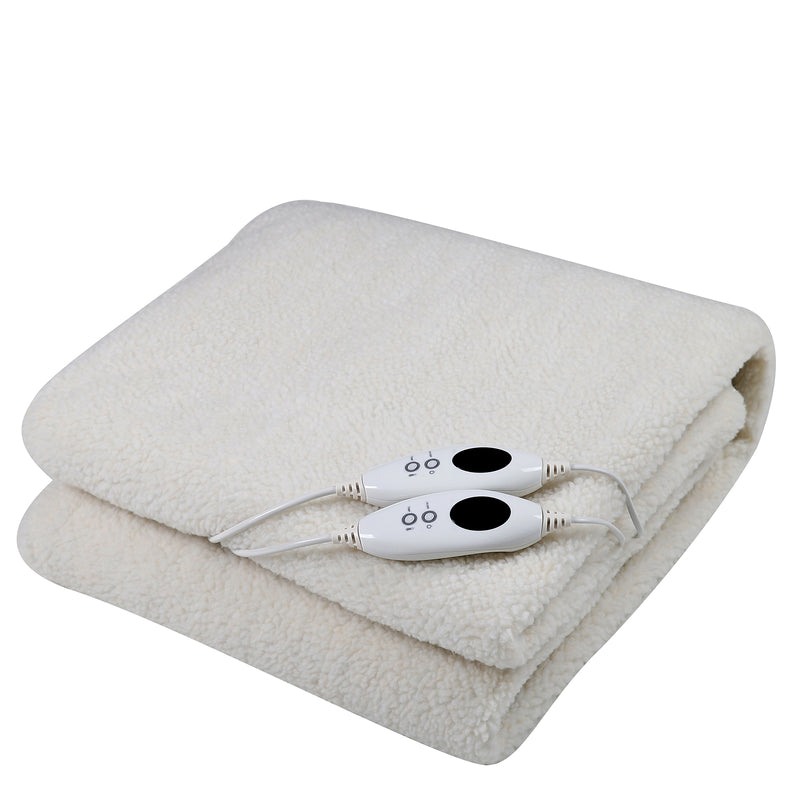 Royal Comfort Fleece Top Electric Blanket Fitted Heated Winter Underlay Washable