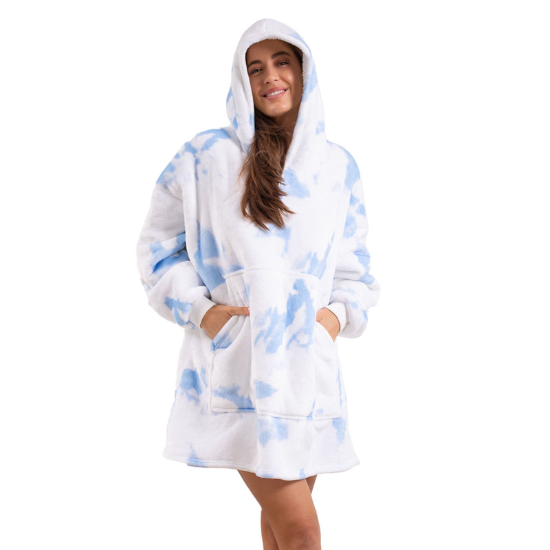 Royal Comfort Premium Snug Hoodie Nightwear Super Soft Reversible Fleece 750GSM