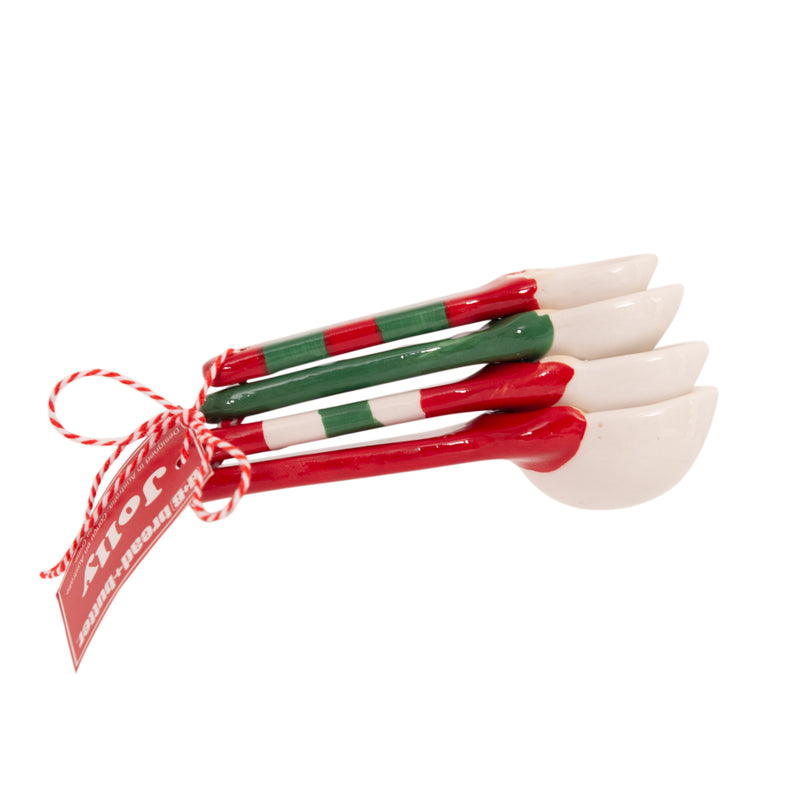Bread and Butter Gnome Measuring Spoons - 4 Pack - Green/ Red/ White