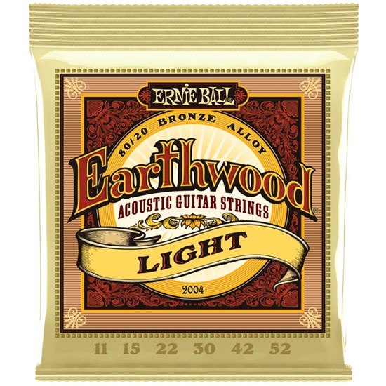 Ernie Ball 11/52 Bronze Alloy Earthwood Light Guitar Strings