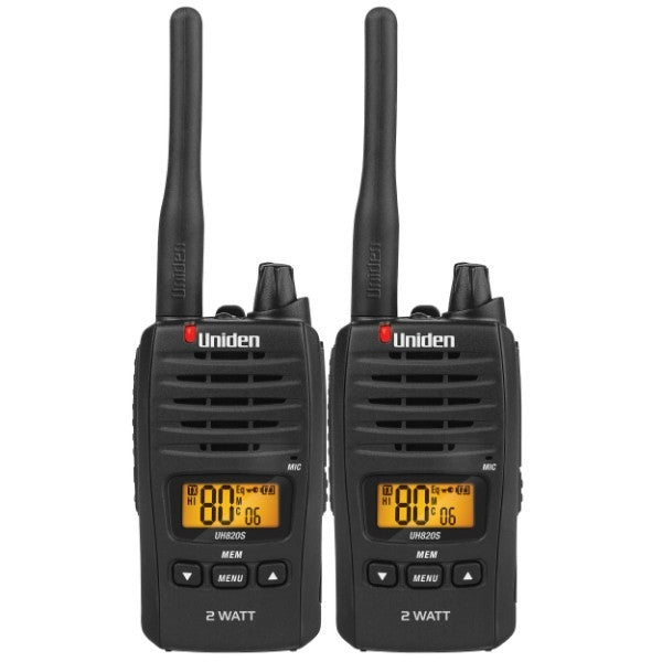 UNIDEN 2W UHF H-Held Twin Pack