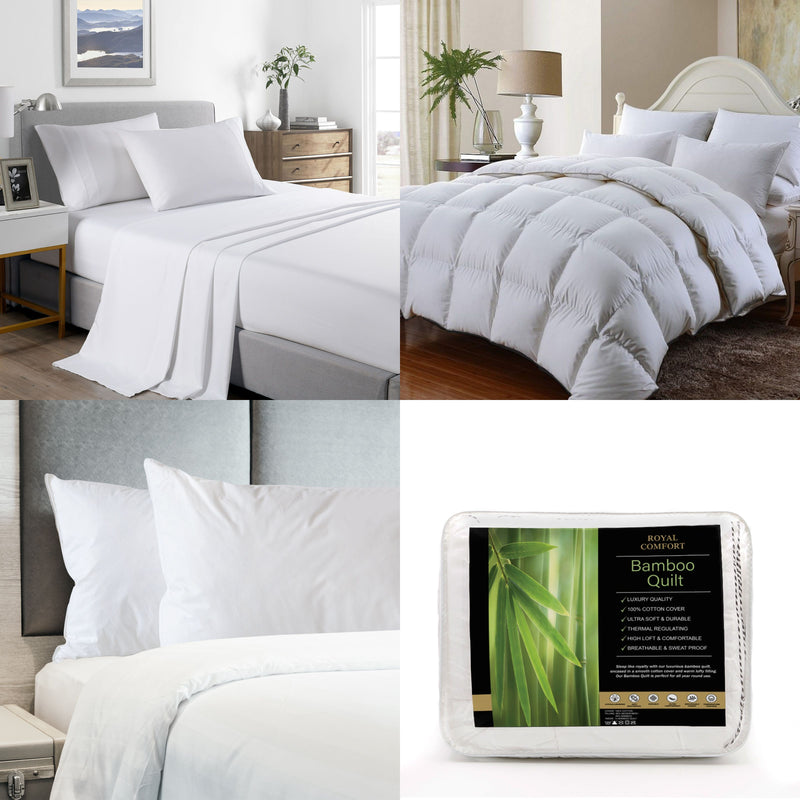 Royal Comfort and Casa Decor Quilt Sheet and Pillow Set King